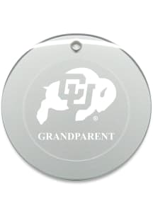 Colorado Buffaloes Grandparent Round Ornament - White