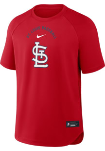 Nike St Louis Cardinals Red Authentic Collection Top Pre Game Short Sleeve T Shirt