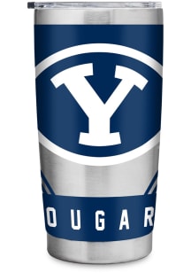BYU Cougars 20oz Stainless Steel Tumbler - Silver