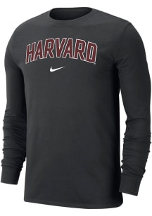 Nike Harvard Crimson Grey Team Name Long Sleeve T Shirt