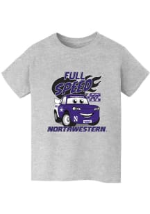 Vive La Fete Northwestern Wildcats Youth Grey Full Speed Short Sleeve T-Shirt