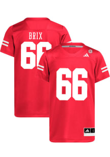 Grant Brix   Nebraska Cornhuskers Red NIL Name And Number Football Jersey