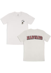 Harvard Crimson White Peanuts Joe College Short Sleeve T Shirt