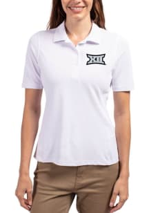 Cutter and Buck Big 12 Womens White Virtue Eco Pique Short Sleeve Polo Shirt