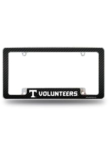 Tennessee Volunteers Carbon Fiber All Over Chrome License Plate Frame - Silver