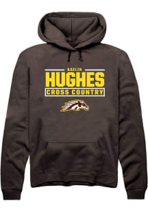 Kaelin Hughes Western Michigan Broncos Mens Brown NIL Stacked Box Player Hood