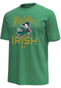 Under Armour Notre Dame Fighting Irish Kelly Green Irish Wear Green Football Leprechaun Short Slee..