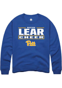 Madison Lear Pitt Panthers Mens Blue NIL Stacked Box Player Crew