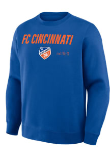FC Cincinnati Mens Blue Legacy Fleece Long Sleeve Crew Sweatshirt