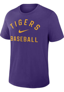 Nike LSU Tigers Purple Dugout Early Work Baseball Short Sleeve T Shirt