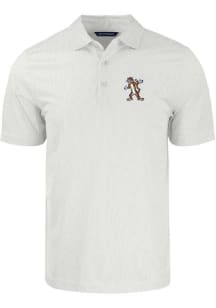 Cutter and Buck Auburn Tigers Mens White Eco Symmetry Original Aubie Short Sleeve Polo