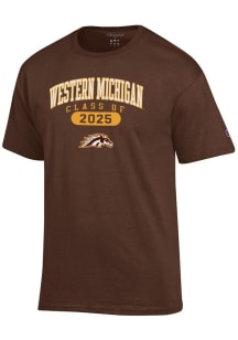 Champion Western Michigan Broncos Brown Arch Pill Class of 2025 Jersey Short Sleeve T Shirt