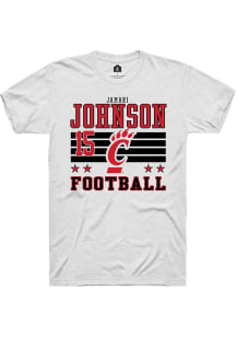 Jamari Johnson Cincinnati Bearcats White Football NIL Striped Short Sleeve Player T Shirt