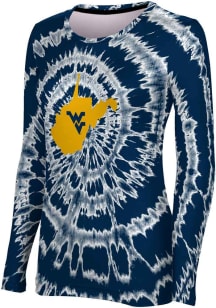 ProSphere West Virginia Mountaineers Womens White Tie Dye LS Tee