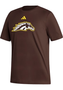 Adidas Western Michigan Broncos Brown Primary Bronco Short Sleeve T Shirt