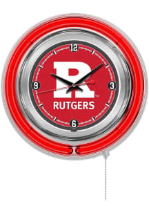 Rutgers Scarlet Knights Double Neon Wall Clock