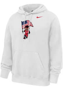 Nike Cincinnati Bearcats Mens White Patriotic Bearcat Long Sleeve Hoodie