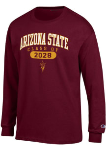 Champion Arizona State Sun Devils Maroon Class of 2028 Jersey Long Sleeve T Shirt