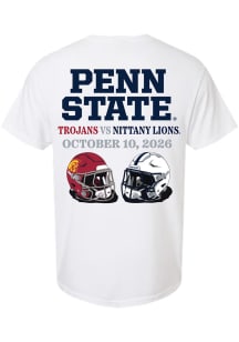 Something Inked Penn State Nittany Lions White Football White Out Game vs USC Trojans Short Sleeve..