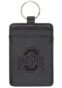 Ohio State Buckeyes Leatherette Vertical ID Keychain - Black