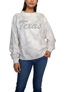 Texas Womens White Camo Mockneck Crew Sweatshirt