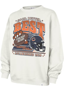 47 Chicago Bears Womens White Good Better Best Crew Sweatshirt