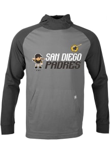 Levelwear San Diego Padres Mens Grey Uproar 8-Bit Baseball Long Sleeve Hoodie
