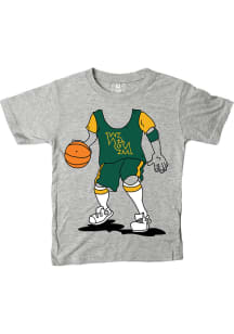 Wes and Willy William & Mary Tribe Toddler Grey Heather Basketball Player Short Sleeve T-Shirt