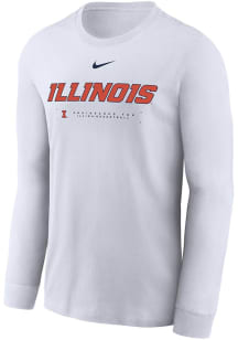 Nike Illinois Fighting Illini White Legend Shooting Long Sleeve T-Shirt