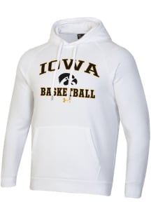 Under Armour Iowa Hawkeyes Mens White Basketball Rival Long Sleeve Hoodie