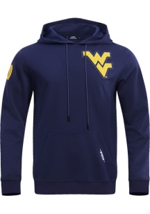 Pro Standard West Virginia Mountaineers Mens Navy Blue Classic Long Sleeve Hoodie