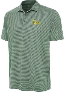 Antigua George Mason University Mens Green Scheme Short Sleeve Polo