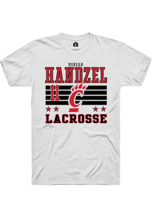 Morgan Handzel Cincinnati Bearcats White NIL Striped Short Sleeve Player T Shirt