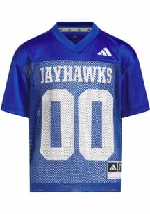 Adidas Kansas Jayhawks Youth Blue Tailgate Football Jersey