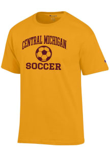Champion Central Michigan Chippewas Gold Soccer Icon Jersey Short Sleeve T Shirt