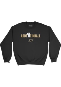 Addy Tindall  Campus Ink Purdue Boilermakers Youth Black Name Crew Long Sleeve Crew Sweatshirt