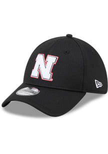 New Era Nebraska Cornhuskers Mens Black DL Team Pop 39THIRTY Flex Hat