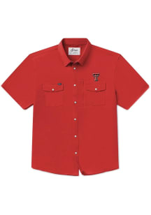 Snaps Texas Tech Red Raiders Mens Red Tailgater Short Sleeve Dress Shirt