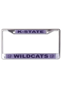 K-State Wildcats Metallic Inlaid License Plate Frame - Lavender