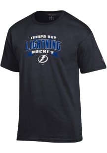 Champion Tampa Bay Lightning Black Hockey Sticks Team Name Jersey Short Sleeve T Shirt
