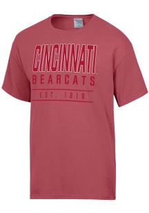 Gear For Sports Cincinnati Bearcats Womens Red Short Est. Date Garment Dyed Short Sleeve T-Shirt