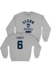 Trey Cornist UConn Huskies Mens Grey NIL Varsity Player Crew