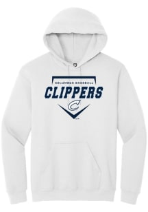 Summit Sportswear Columbus Clippers Mens White Homeplate Long Sleeve Hoodie