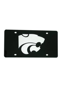 K-State Wildcats Black Silver Team Logo Black Car Accessory License Plate