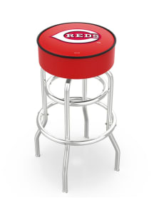 Cincinnati Reds Double-Ring Swivel Pub Stool - Silver