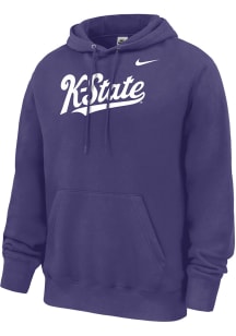 Nike K-State Wildcats Mens Purple Club Fleece K-State Script Long Sleeve Hoodie