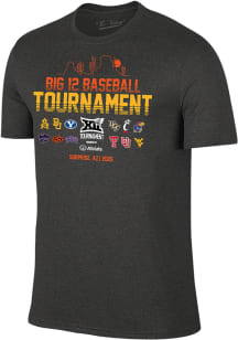 Big 12 Black Heather 2026 Big 12 Baseball Tournament Short Sleeve T Shirt