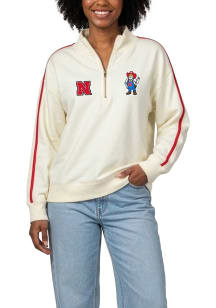 Nebraska Cornhuskers Womens White Varsity Qtr Zip