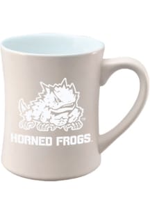 TCU Horned Frogs 16oz Tonal Matte Secondary Ceramic Mug - White