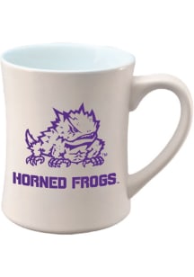 TCU Horned Frogs 16oz Matte Secondary Ceramic Mug - White